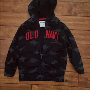 Old Navy Hoodie Boys 3T Dinosaurs Full Zip‎ Sweatshirt Jacket